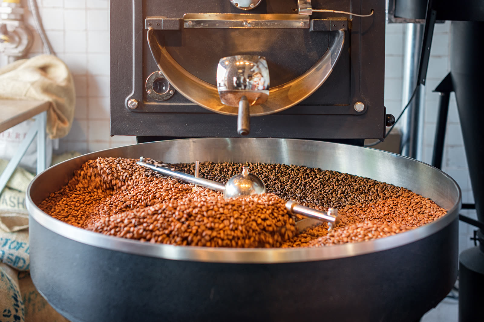 Roasting equipment at Happy Hour Roasters.