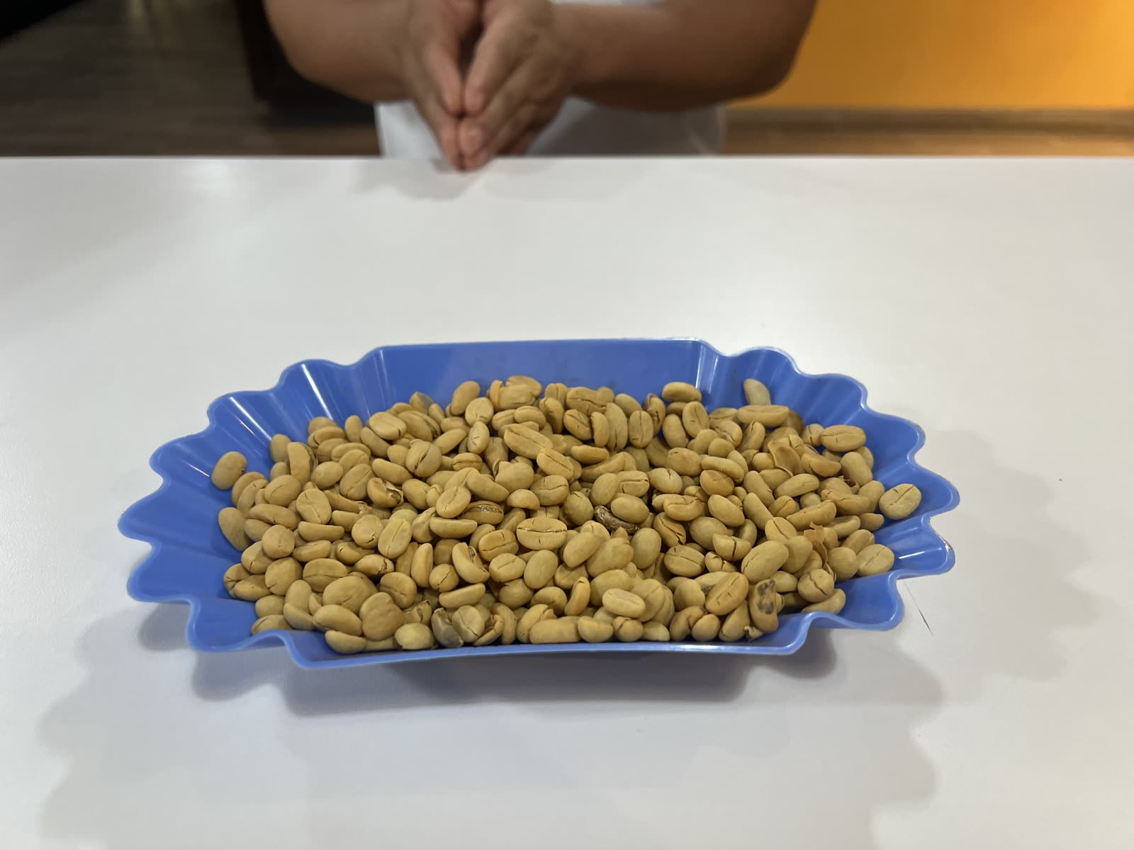 Parchment coffee at origin before export preparation.